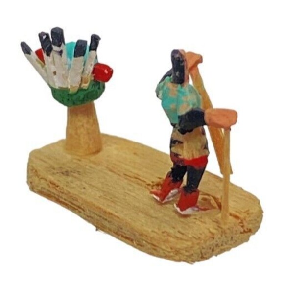 Kachina Miniature Doll Figure with Mask Micro-mini Antelope Dancer  by Mae Hunch - Picture 3 of 8